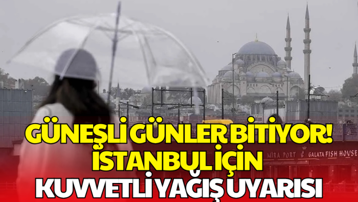 İstanbul’da Hava Değişiyor: Sağanak Geri Dönüyor
